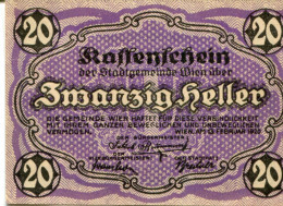 20 HELLER 1920 Stadt Wien Österreich Notgeld Papiergeld Banknote #PL555 - [11] Lokale Uitgaven