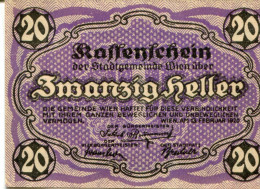 20 HELLER 1920 Stadt Wien Österreich Notgeld Papiergeld Banknote #PL555 - Lokale Ausgaben