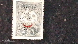 OSMANLI--1908     2      PİASTES      DAMGALI   PERFÖRE NADİR - Used Stamps