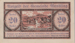 20 HELLER 1920 Stadt WENDLING Oberösterreich Österreich Notgeld Banknote #PI361 - [11] Lokale Uitgaven