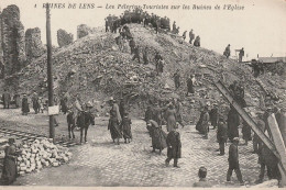 62 - LENS - PELERINAGE TOURISTES SUR RUINES DE EGLISE - Lens