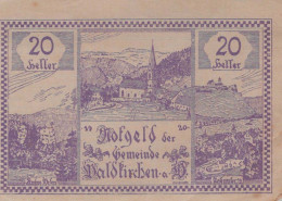 20 HELLER 1920 Stadt WALDKIRCHEN AM WESEN Oberösterreich Österreich #PI285 - Lokale Ausgaben