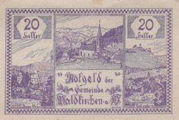 20 HELLER 1920 Stadt WALDKIRCHEN AM WESEN Oberösterreich Österreich #PG022 - [11] Lokale Uitgaven