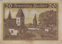 20 HELLER 1920 Stadt WALDING Oberösterreich Österreich Notgeld Banknote #PI408 - Lokale Ausgaben