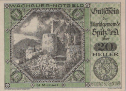 20 HELLER 1920 Stadt WACHAU Niedrigeren Österreich Notgeld Papiergeld Banknote #PG726 - [11] Lokale Uitgaven