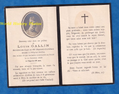 Faire Part De Décés - Poilu Louis GALLIN , 32e Et 225e Régiment D' Artillerie , Décédé à L' Hôpital Buffon , Paris - WW1 - 1914-18