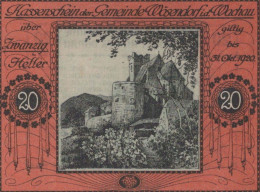 20 HELLER 1920 Stadt WACHAU Niedrigeren Österreich Notgeld Banknote #PE070 - [11] Emissions Locales