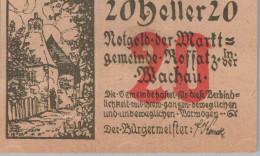 20 HELLER 1920 Stadt WACHAU Niedrigeren Österreich Notgeld Banknote #PD968 - Lokale Ausgaben