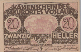 20 HELLER 1920 Stadt VoSLAU Niedrigeren Österreich UNC Österreich Notgeld #PH081 - [11] Lokale Uitgaven