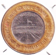 INDIA COIN LOT 452, 10 RUPEES 2012, PARLIAMENT, NOIDA MINT, XF, SCARE - Inde