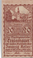 20 HELLER 1920 Stadt TRAISMAUER Niedrigeren Österreich UNC Österreich Notgeld #PH078 - Lokale Ausgaben