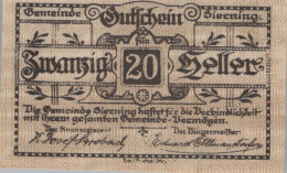 20 HELLER 1920 Stadt SIERNING Oberösterreich Österreich UNC Österreich Notgeld #PH020 - [11] Local Banknote Issues