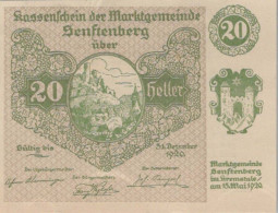 20 HELLER 1920 Stadt SENFTENBERG Niedrigeren Österreich Notgeld #PE688 - [11] Local Banknote Issues