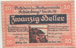 20 HELLER 1920 Stadt SCHÄRDING Oberösterreich Österreich Notgeld Papiergeld Banknote #PL775 - [11] Local Banknote Issues
