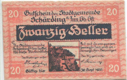 20 HELLER 1920 Stadt SCHÄRDING Oberösterreich Österreich Notgeld Papiergeld Banknote #PL775 - Lokale Ausgaben