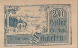 20 HELLER 1920 Stadt SCHARTEN Oberösterreich Österreich Notgeld Banknote #PE713 - Lokale Ausgaben