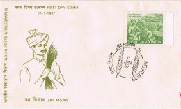 55121. Carta NEW DELHI (India) 1967. HAI KISAN. Dia De La Agricultura - FDC