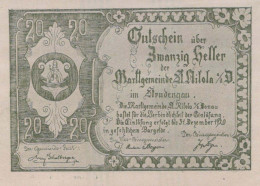 20 HELLER 1920 Stadt SANKT NIKOLA AN DER DONAU Oberösterreich Österreich UNC #PH048 - [11] Local Banknote Issues