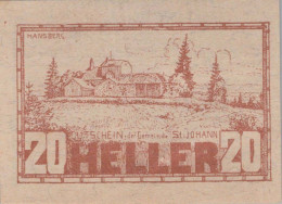 20 HELLER 1920 Stadt SANKT JOHANN AM WIMBERG Oberösterreich Österreich #PE676 - Lokale Ausgaben