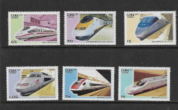 CUBA 2009 TRAINS YVERT N°4720/4725 NEUF MNH** - Eisenbahnen