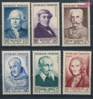 Frankreich 965-970 (kompl.Ausg.) Postfrisch 1953 Berühmte Franzosen (10391206 - Unused Stamps