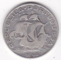 Portugal . 5 Escudos 1942 , En Argent, KM# 581 - Portogallo