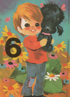 HAPPY BIRTHDAY 6 Year Old BOY CHILDREN Vintage Postal CPSM #PBT811.GB - Anniversaire