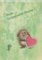 HEDGEHOG Animals Vintage Postcard CPSM #PBR236.GB - Sonstige & Ohne Zuordnung