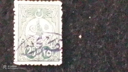 OSMANLI--1908     25      PİASTES      DAMGALI - Used Stamps