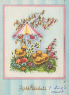 EASTER CHICKEN EGG Vintage Postcard CPSM #PBO801.GB - Ostern