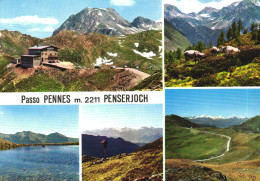 PASSO PENNES, PENSERJOCH, TRENTINO ALTO ADIGE, MULTIPLE VIEWS, PASS, MOUNTAIN, ARCHITECTURE, LAKE, ITALY, POSTCARD - Andere & Zonder Classificatie