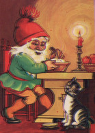 SANTA CLAUS Happy New Year Christmas Vintage Postcard CPSM #PBL250.GB - Santa Claus