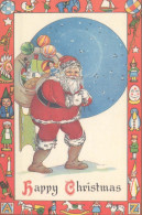 BABBO NATALE Buon Anno Natale Vintage Cartolina CPSM #PAU616.IT - Kerstman