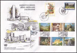 UNO NEW YORK - WIEN - GENF 2002 TRIO-FDC Dauerserien - Gezamelijke Uitgaven New York/Genève/Wenen