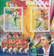 Guinea-Bissau Miniature Sheet 797 (complete. Issue) Unmounted Mint / Never Hinged 2010 Cristiano Ronaldo, Tiago, C. Quei - Guinée-Bissau