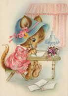 GATTO KITTY Animale Vintage Cartolina CPSM #PAM248.IT - Katzen
