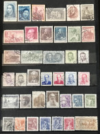 Lot De 100 Timbres Oblitérés Tchécoslovaquie 1950 /1957 - Usati