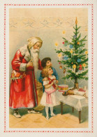 BABBO NATALE BAMBINO Natale Vintage Cartolina CPSM #PAK317.IT - Kerstman