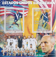 Guinea-Bissau Miniature Sheet 796 (complete. Issue) Unmounted Mint / Never Hinged 2010 Famous Football - U.S. - Guinée-Bissau