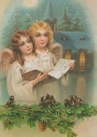 ANGELO Buon Anno Natale Vintage Cartolina CPSM #PAH958.IT - Angels