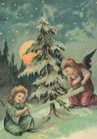 ANGELO Buon Anno Natale Vintage Cartolina CPSM #PAH332.IT - Angels