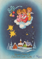 ANGELO Buon Anno Natale Vintage Cartolina CPSM #PAG954.IT - Anges