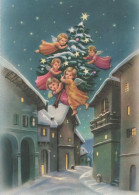 ANGELO Buon Anno Natale Vintage Cartolina CPSM #PAG892.IT - Anges