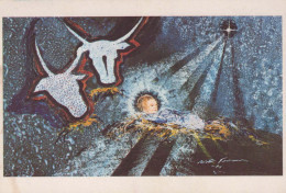 JÉSUS-CHRIST Bébé JÉSUS Noël Vintage Carte Postale CPSM #PBB980.FR - Jezus