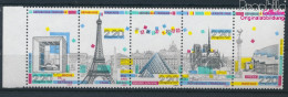 Frankreich 2710-2714 Fünferstreifen (kompl.Ausg.) Postfrisch 1989 Gebäude In Paris (10391221 - Unused Stamps