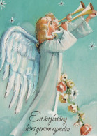 ÁNGEL NAVIDAD Vintage Tarjeta Postal CPSM #PAH886.ES - Angels
