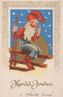 Buon Anno Natale GNOME Vintage Cartolina CPSMPF #PKD989.IT - Nieuwjaar