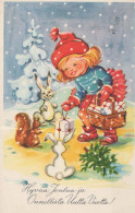 Buon Anno Natale BAMBINO Vintage Cartolina CPSMPF #PKD615.IT - Nieuwjaar