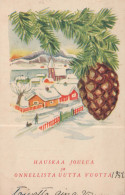 Buon Anno Natale CHIESA Vintage Cartolina CPSMPF #PKD552.IT - Nieuwjaar