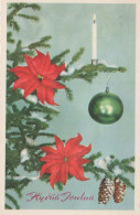 Buon Anno Natale CANDELA Vintage Cartolina CPSMPF #PKD181.IT - Nieuwjaar